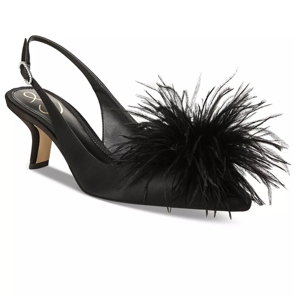 NEW Sam Edelman
Bianca 60MM Feather Pom Slingback Pumps - Picture 3 of 5